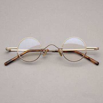 Lance Retro Small Round Glasses Frame Round Frames Southood Gold